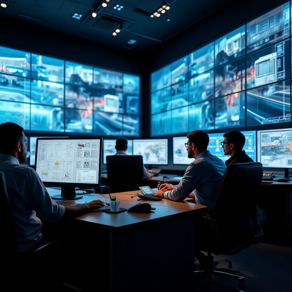 Sala de control y monitoreo centralizado